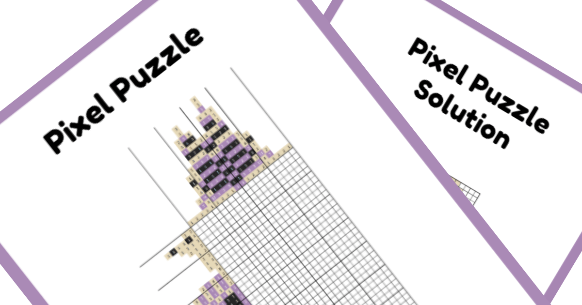 Free Printable Disney Pixar Nonogram Puzzle - Boo