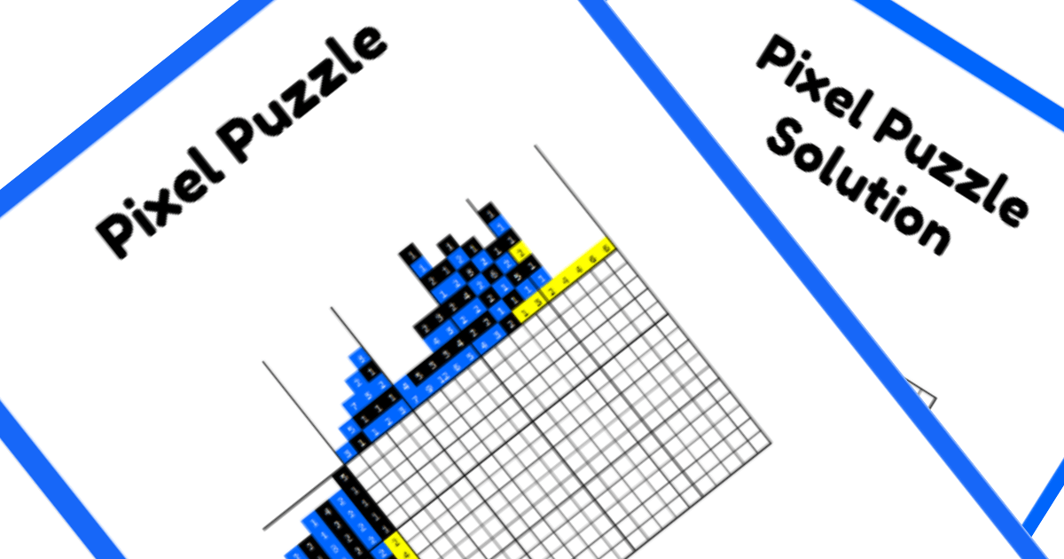 Free Printable Pixar Nonogram Puzzle Dory