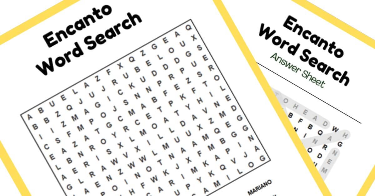 Free Printable Pixar Word Search