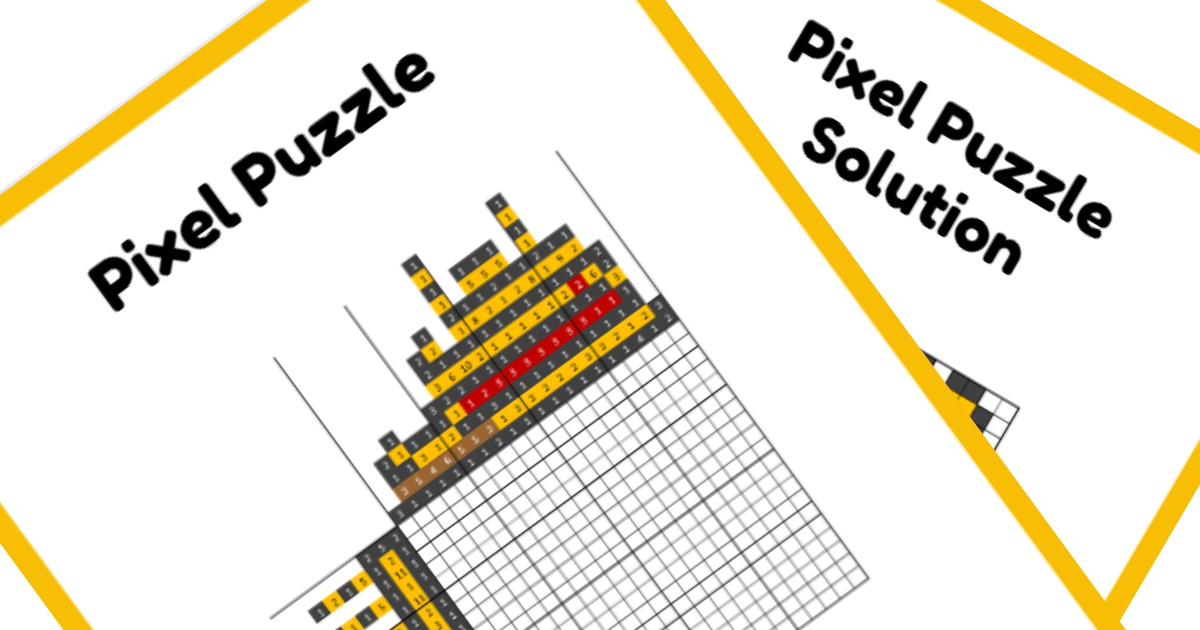 Classic Character Nonogram PDF Puzzle Preview - Pooh