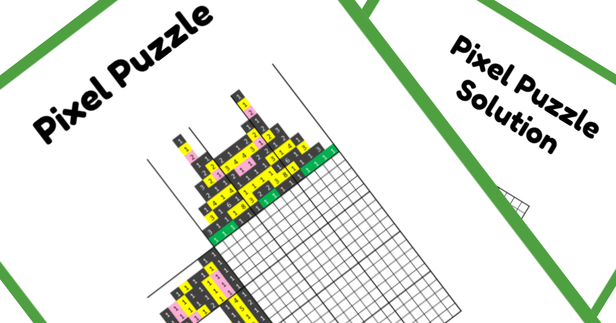 Classic Character Nonogram PDF Puzzle Preview - Rabbit
