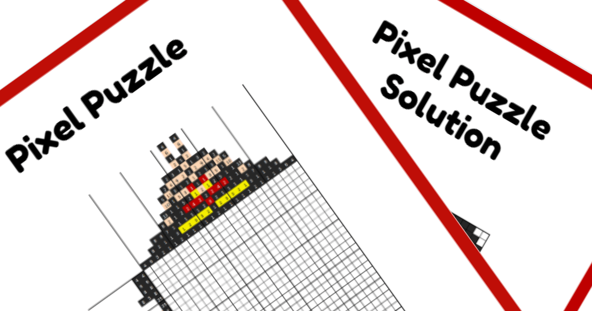 Classic Character Nonogram PDF Puzzle Preview - Mickey