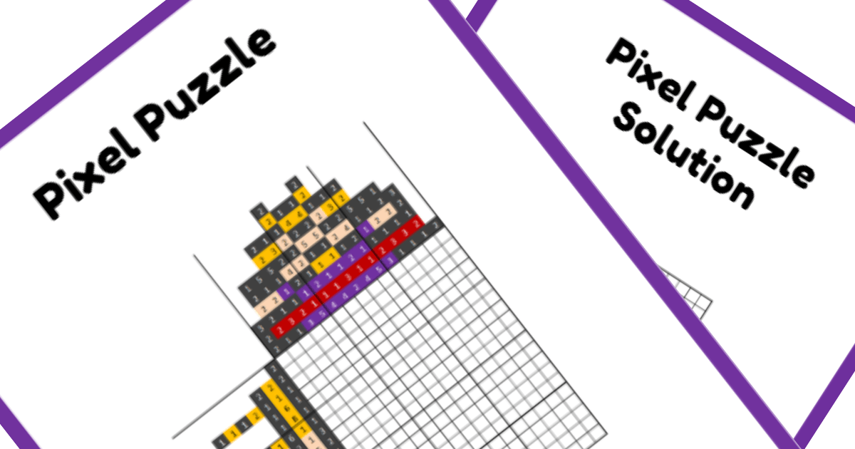 Animated Picross PDF Puzzle Preview - Evil Queen
