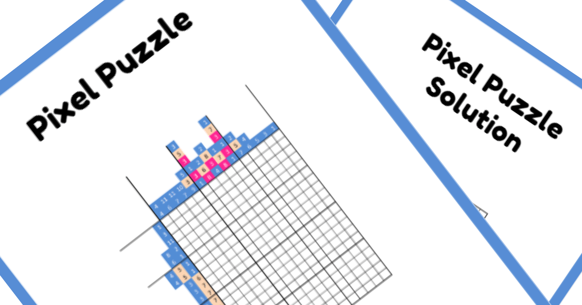 Animated Nonogram PDF Puzzle Preview - Fairy Godmother