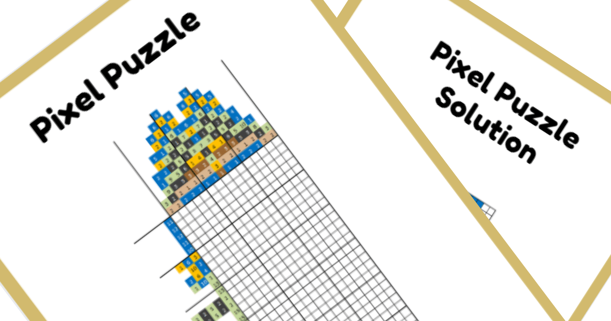 Animated Nonogram PDF Puzzle Preview - Jiminy Cricket