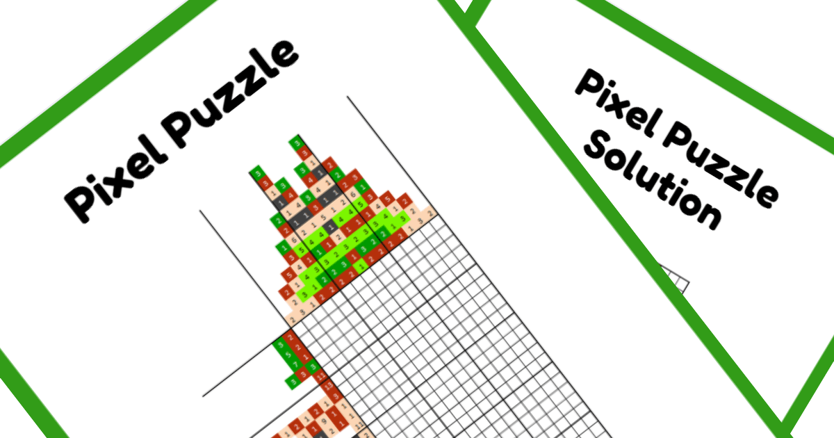 Animated Nonogram PDF Puzzle Preview - Peter Pan