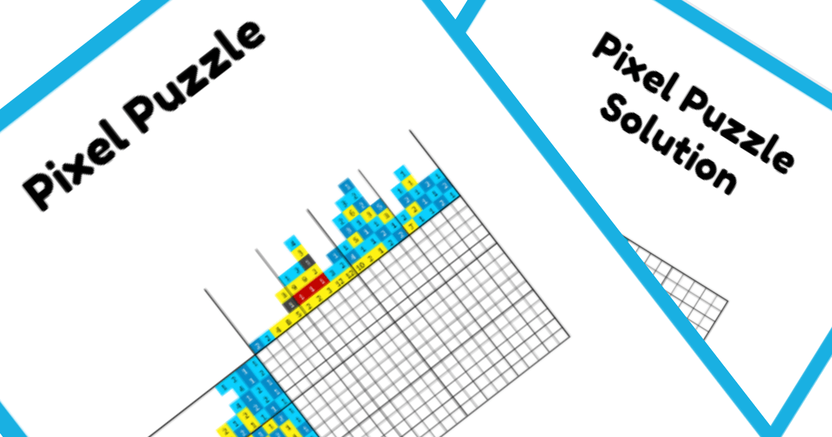 Animated Nonogram PDF Puzzle Preview - Flounder