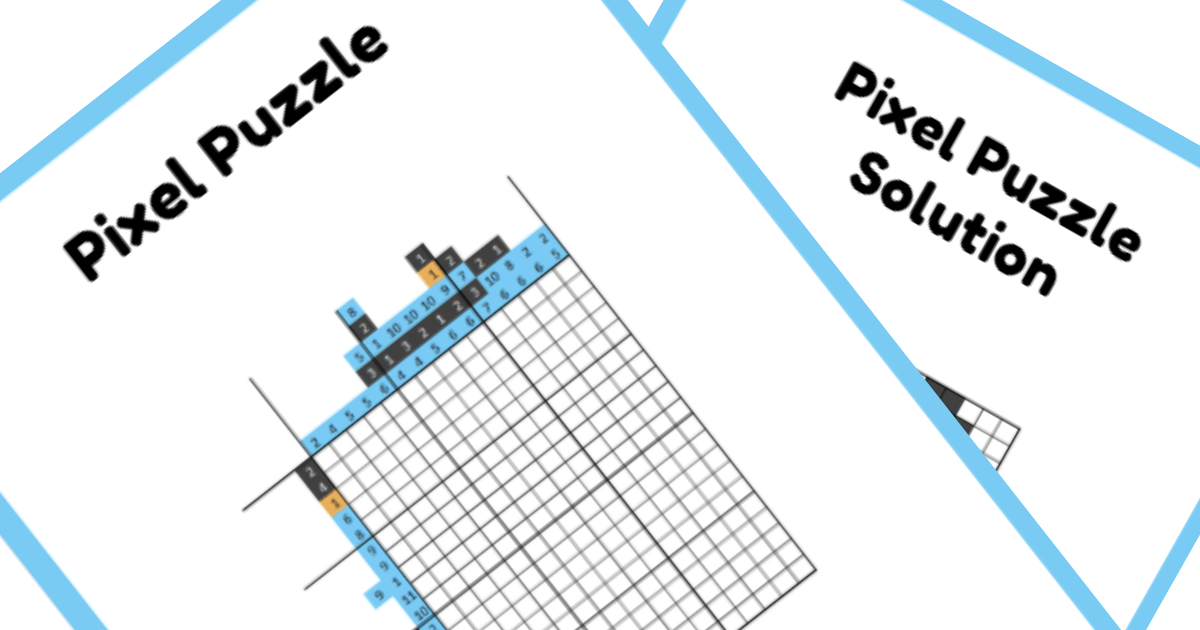 Animated Nonogram PDF Puzzle Preview - Genie