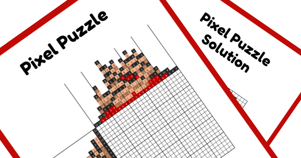 Animated Nonogram PDF Puzzle Preview - Lilo