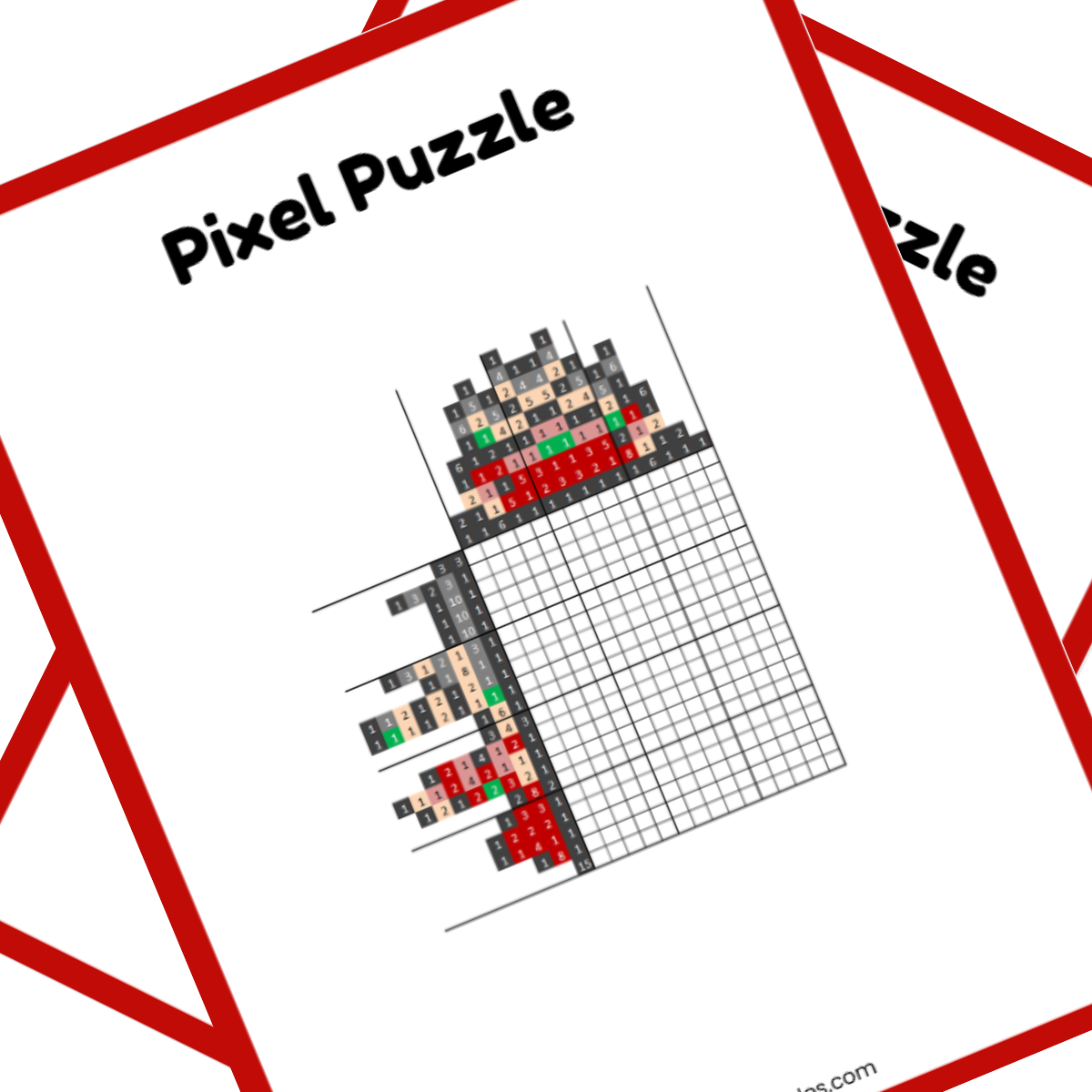 Free Printable Nonogram Puzzle PDF Cinderella