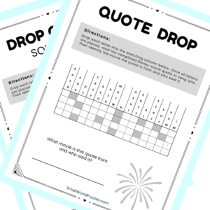 Free Printable Drop Quote Puzzle PDF Free Printable Drop Quote Puzzle PDF