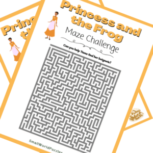 Princess and the Frog Free Printable Maze