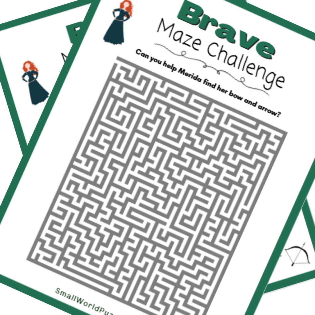 Brave Archer Challenge Printable Maze