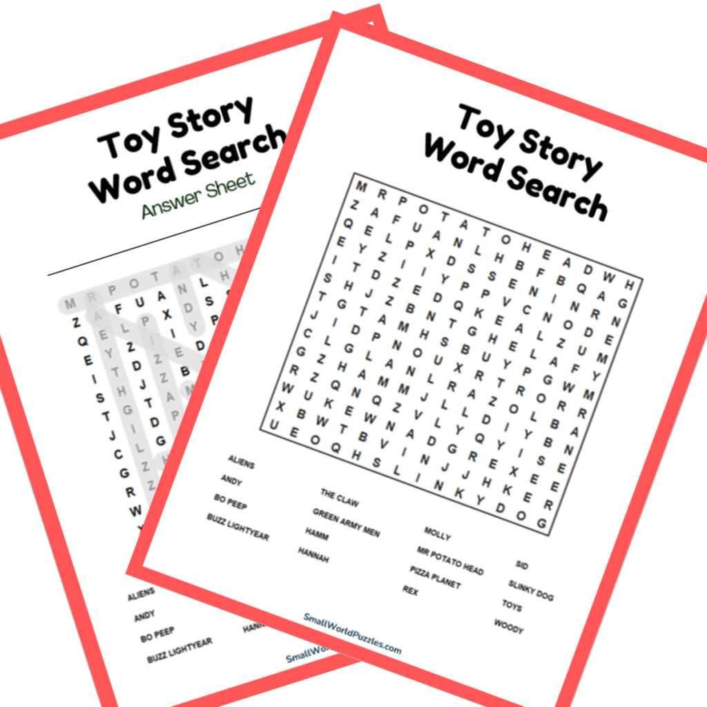 Toy Story Free Printable Word Search Toy Story Free Printable Word Search