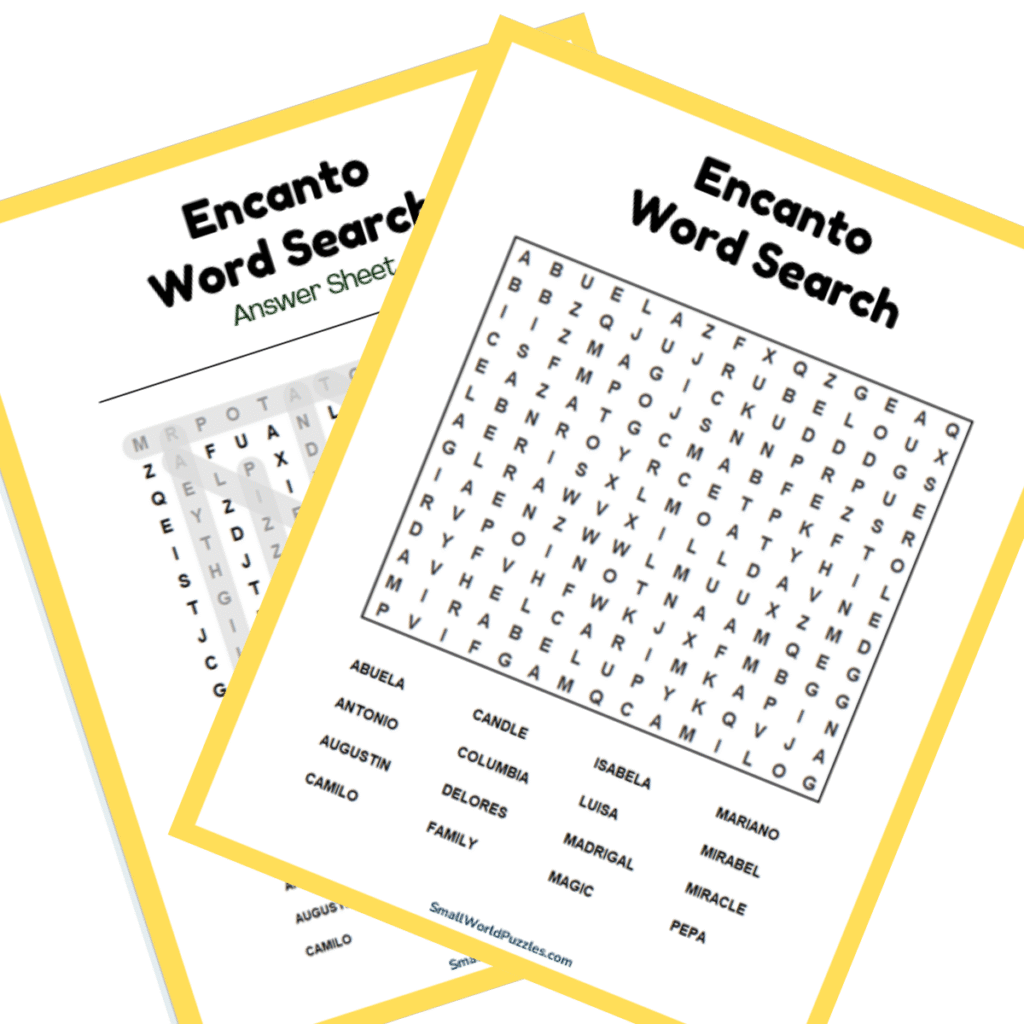 Encanto Free Printable Word Search Disney Encanto Free Printable Word Search Disney