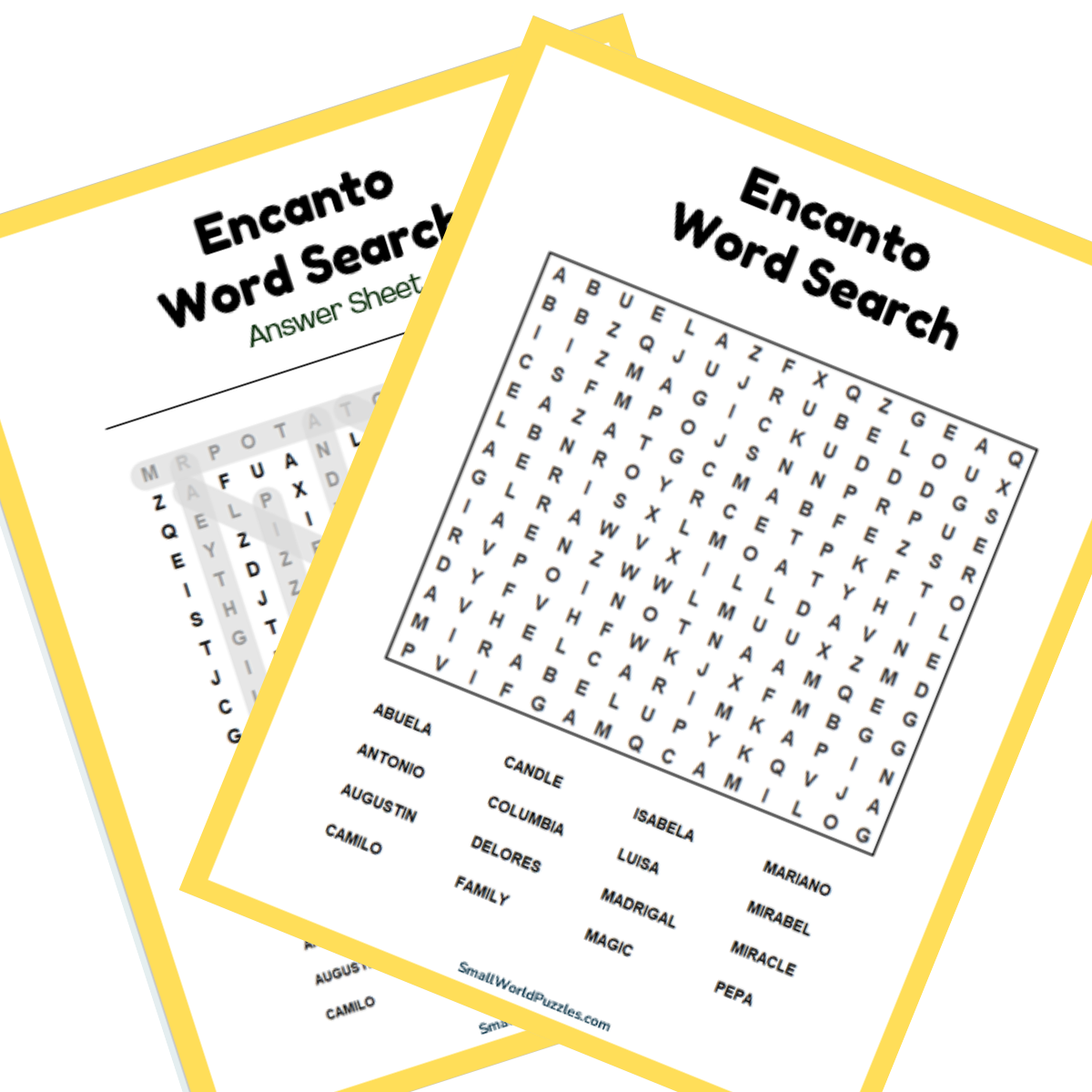 Encanto Free Printable Word Search Disney