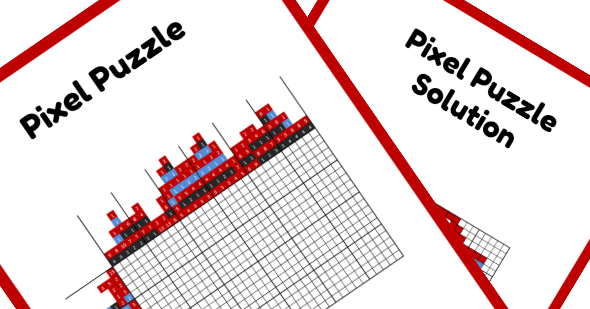 Free Printable Nonogram Puzzle PDF Cars