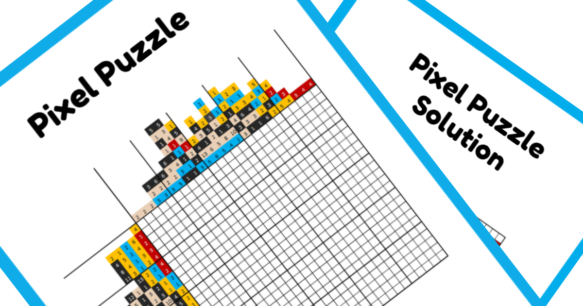 Animated Nonogram PDF Puzzle Preview - Pinocchio