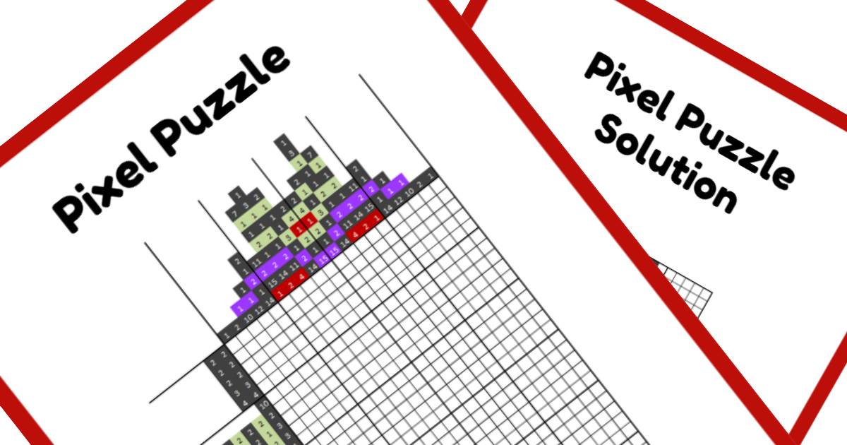 Animated Nonogram PDF Puzzle Preview - Maleficent