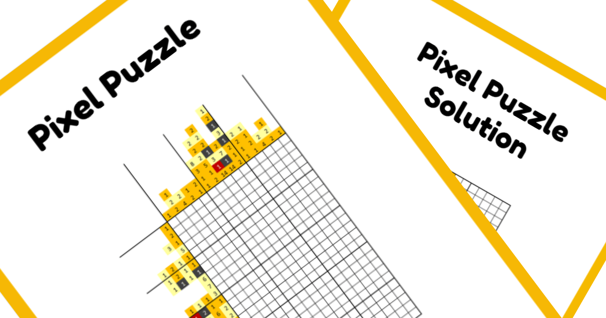 Animated Nonogram PDF Puzzle Preview - Lumiere