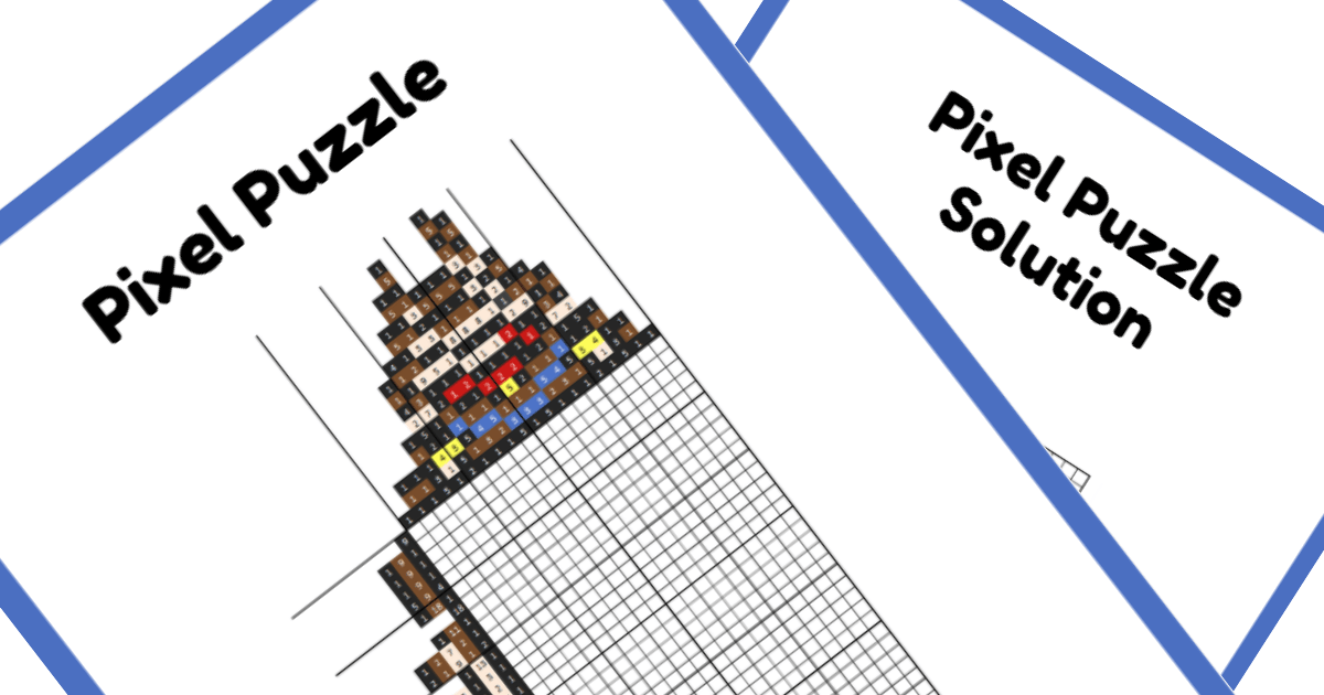 Free Printable Nonogram Puzzle Pixar Woody