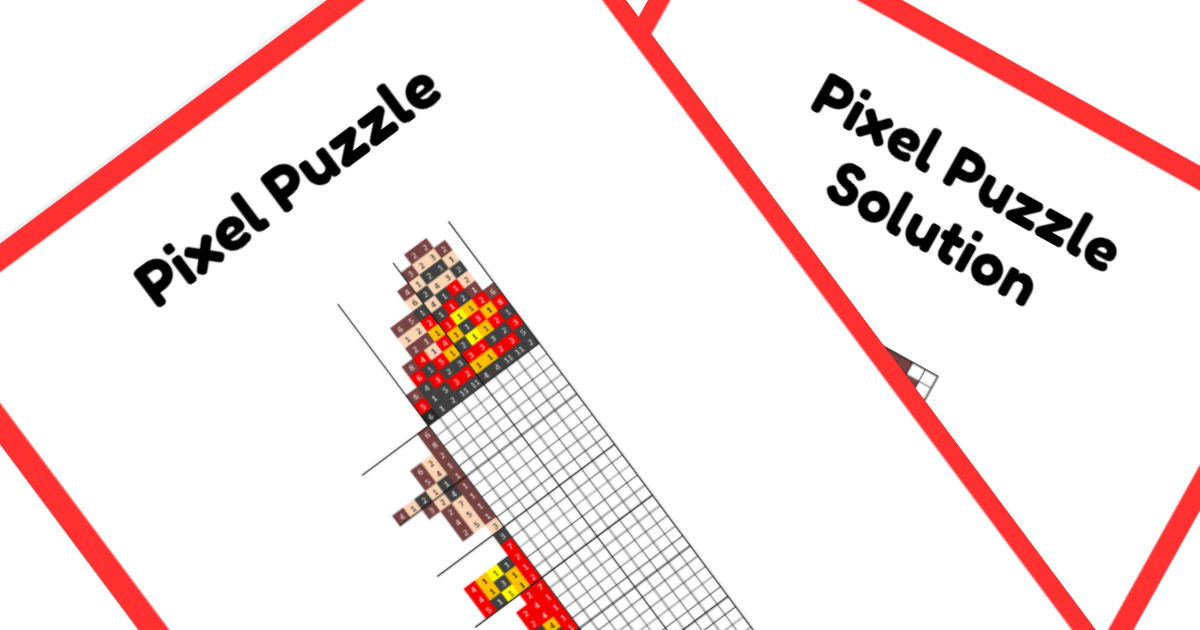 Free Printable PDF Nonogram Puzzle Pixar Elastigirl