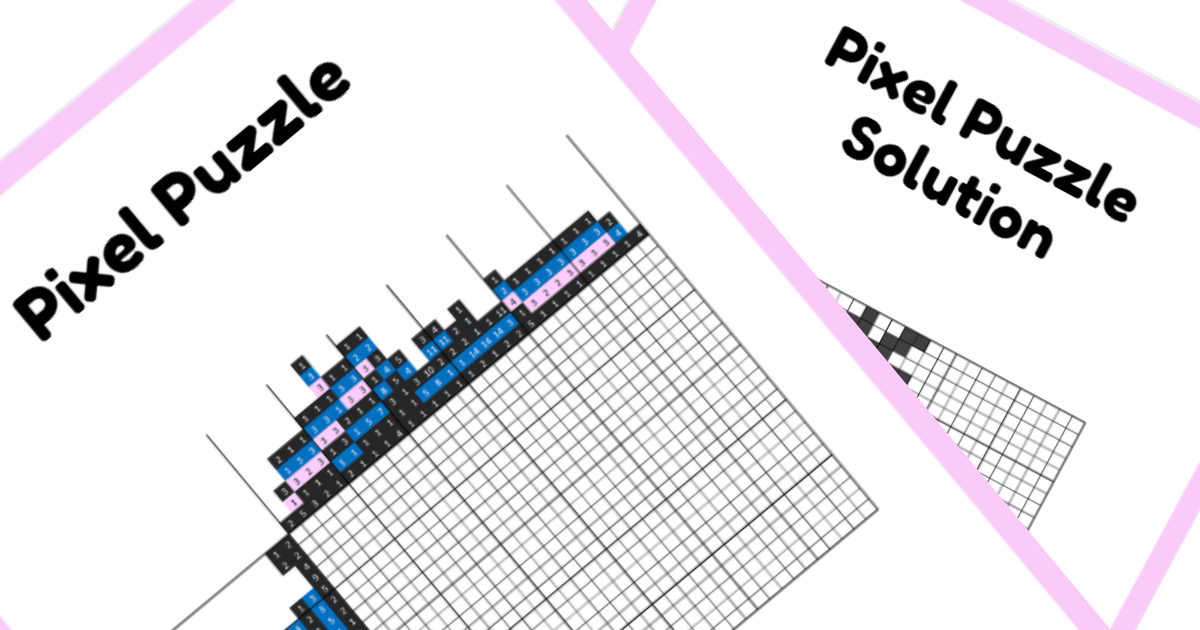 Free Printable PDF Nonogram Puzzle Eeyore