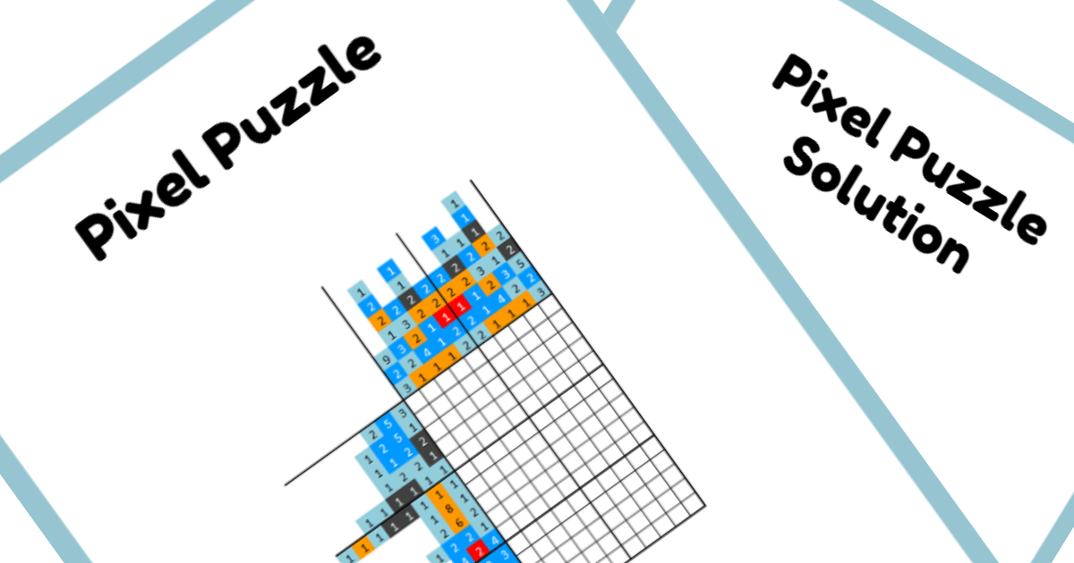 Free Printable PDF Nonogram Puzzle Donald