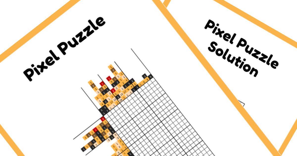 Animated Nonogram PDF Puzzle Preview - Timon
