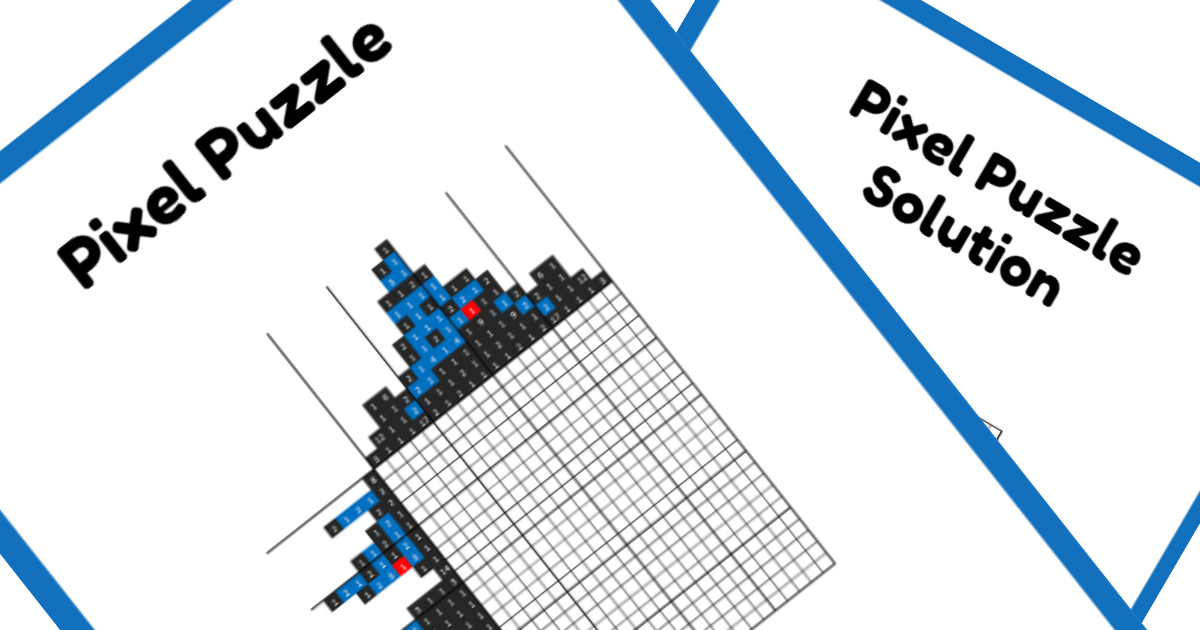 Star Wars Nonogram PDF Puzzle Preview - R2D2