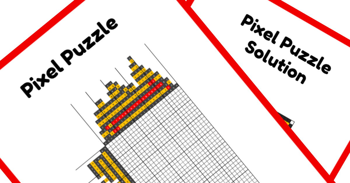 Classic Character Nonogram PDF Puzzle Preview - Pooh