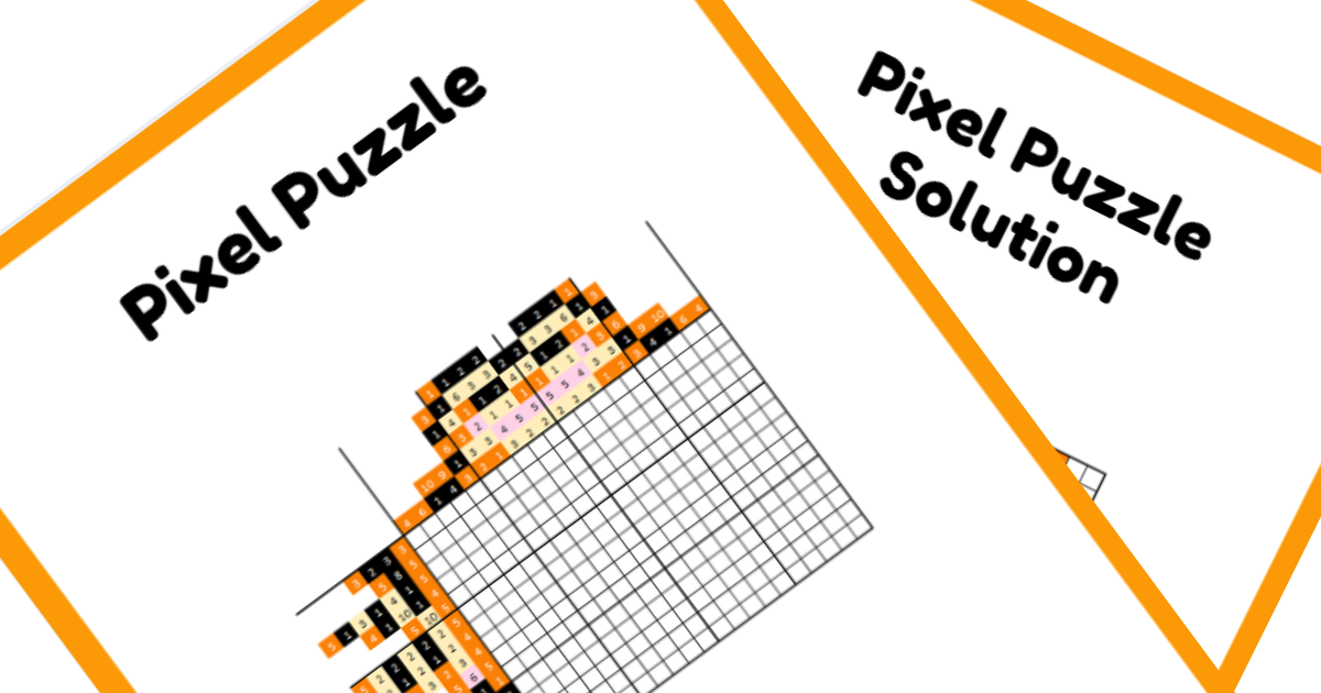 Classic Character Nonogram PDF Puzzle Preview - Tigger