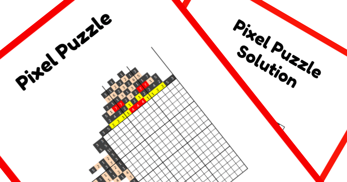 Classic Character Nonogram PDF Puzzle Preview - Mickey