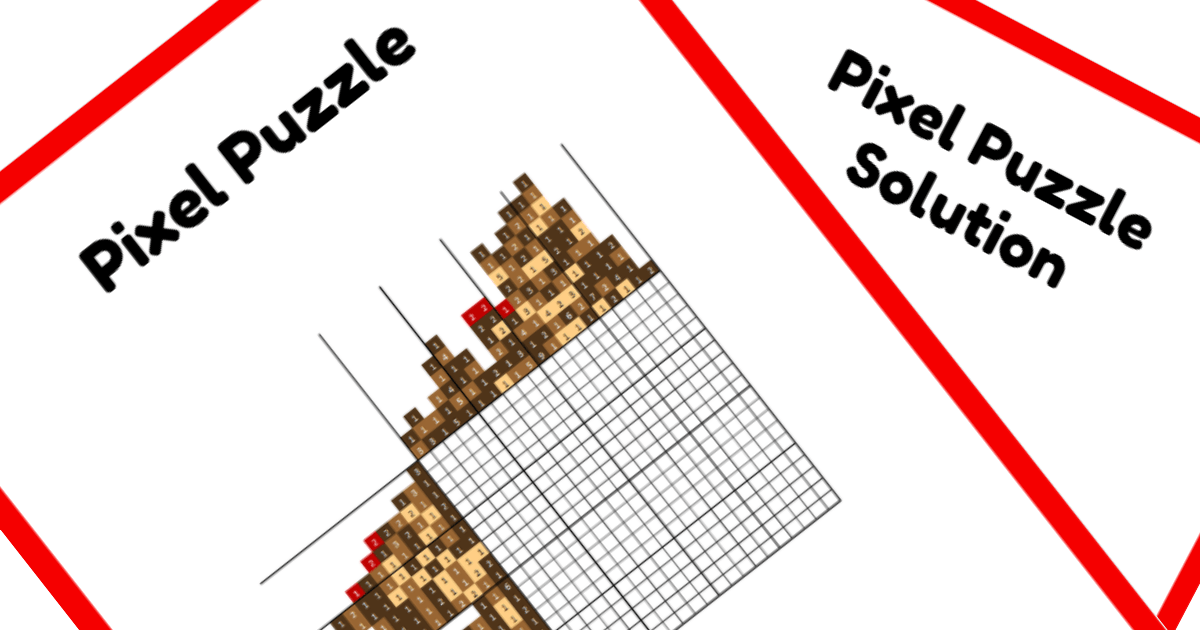 Animated Character Nonogram PDF Puzzle Preview - Abu