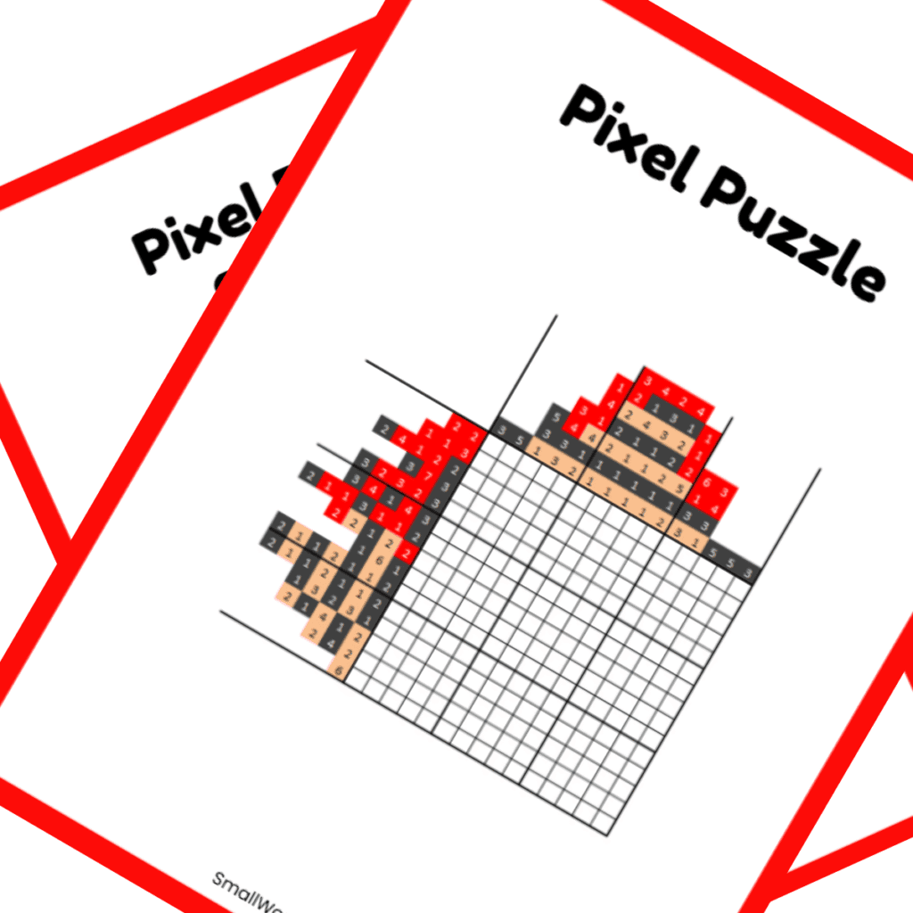 Nonogram PDF Puzzle - Minnie Mouse Nonogram PDF Puzzle - Minnie Mouse