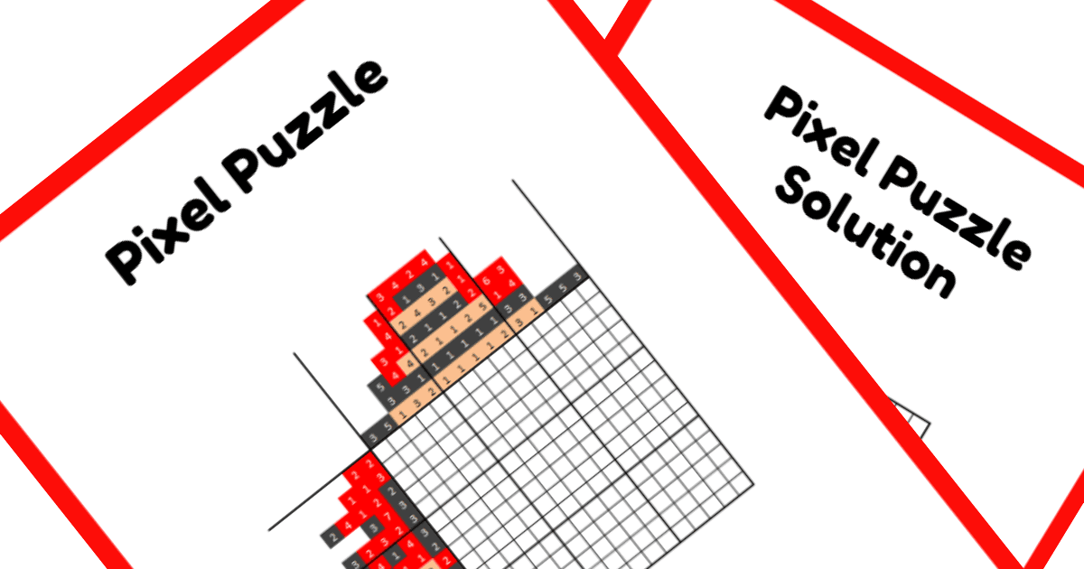 Nonogram PDF Puzzle - Minnie Mouse